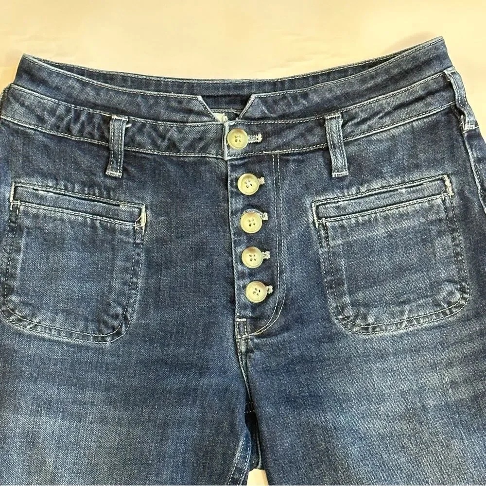 Pilcto & The Letterpress By Anthropologie Sz 25 High Rise Slim  Cropped